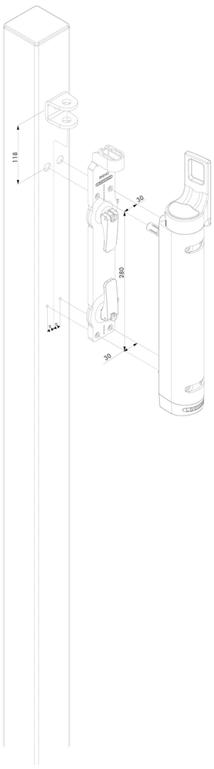 Súprava náradia pre montáž zatvárača brány RHINO - slide 1