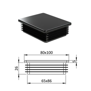 Krytka plastová 80 x 100 mm - slide 0