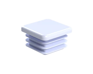 Krytka plastová 25 x 25 mm, biela - slide 1