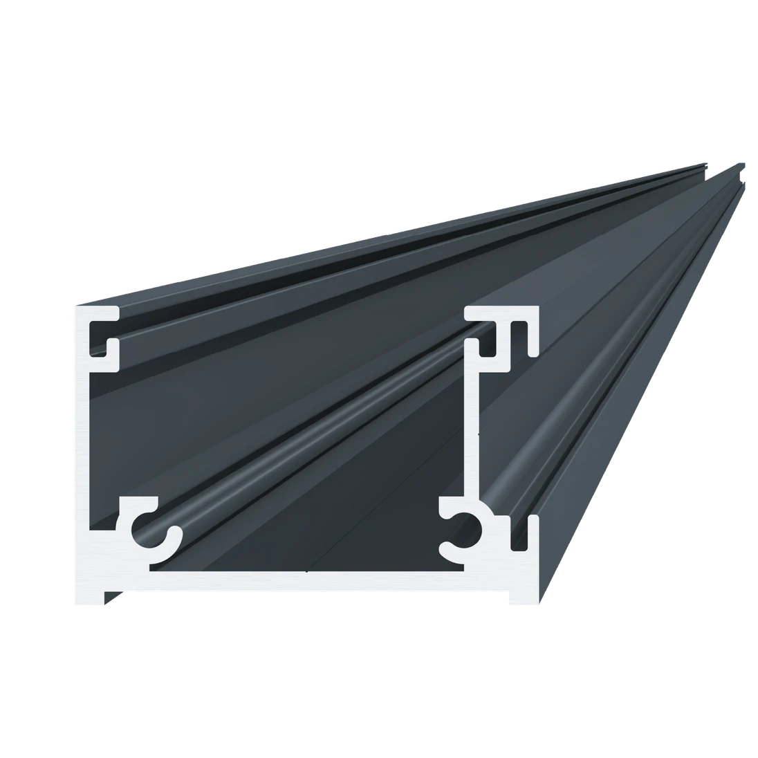 Montážny profil 62 x 40 x 6000 mm, štruktúra RAL 7016