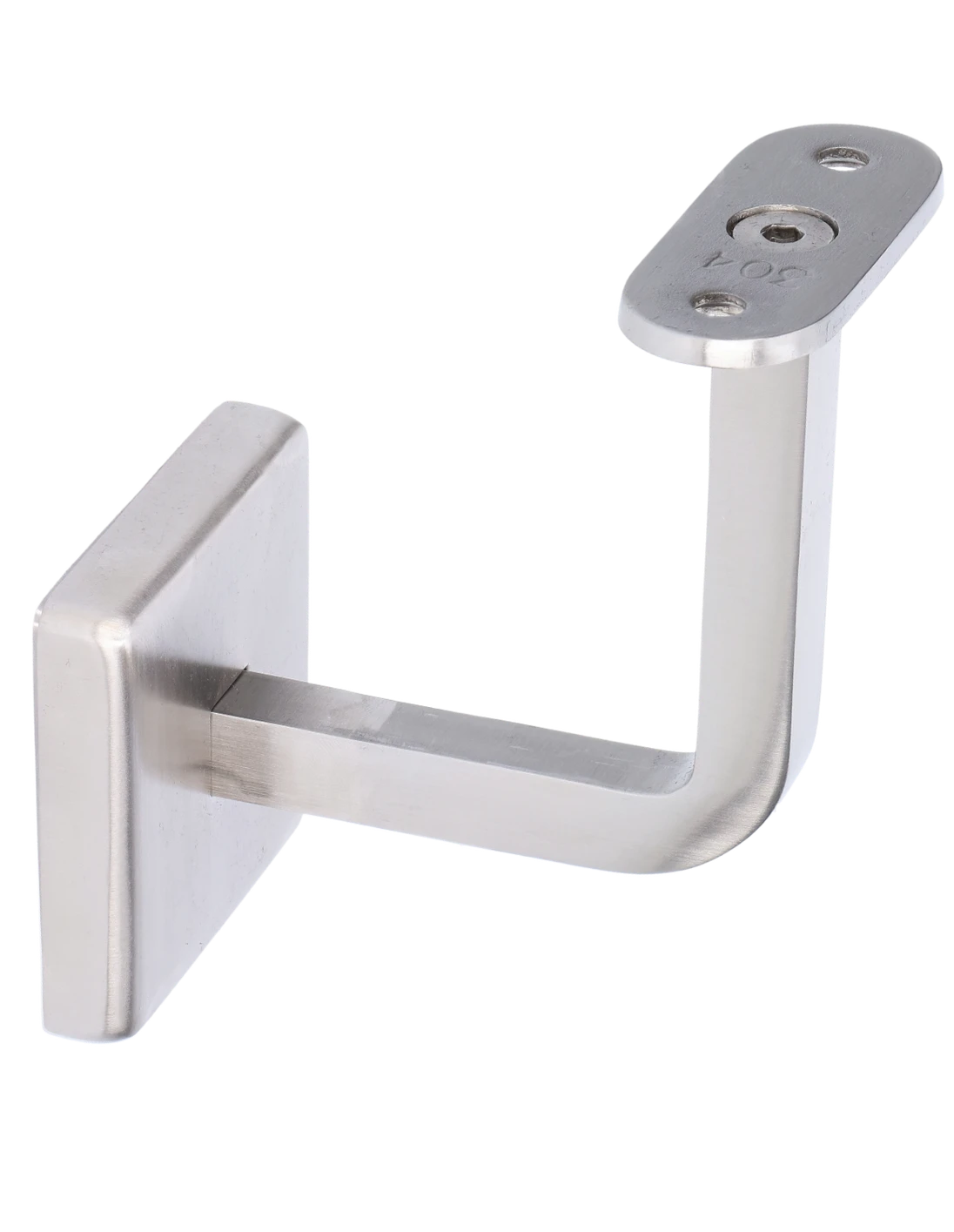 Držák madla na stěnu pevný s krytkou, broušená AISI 304