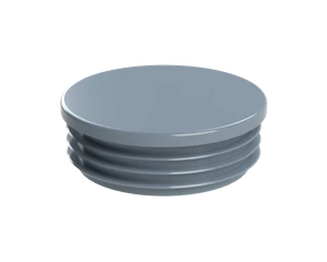 Vnútorná krytka guľatá ø 80 mm, plastová, sivá - slide 1