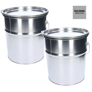 Barva antikorozní polomatná na zinek 20 kg stříbrná - slide 1