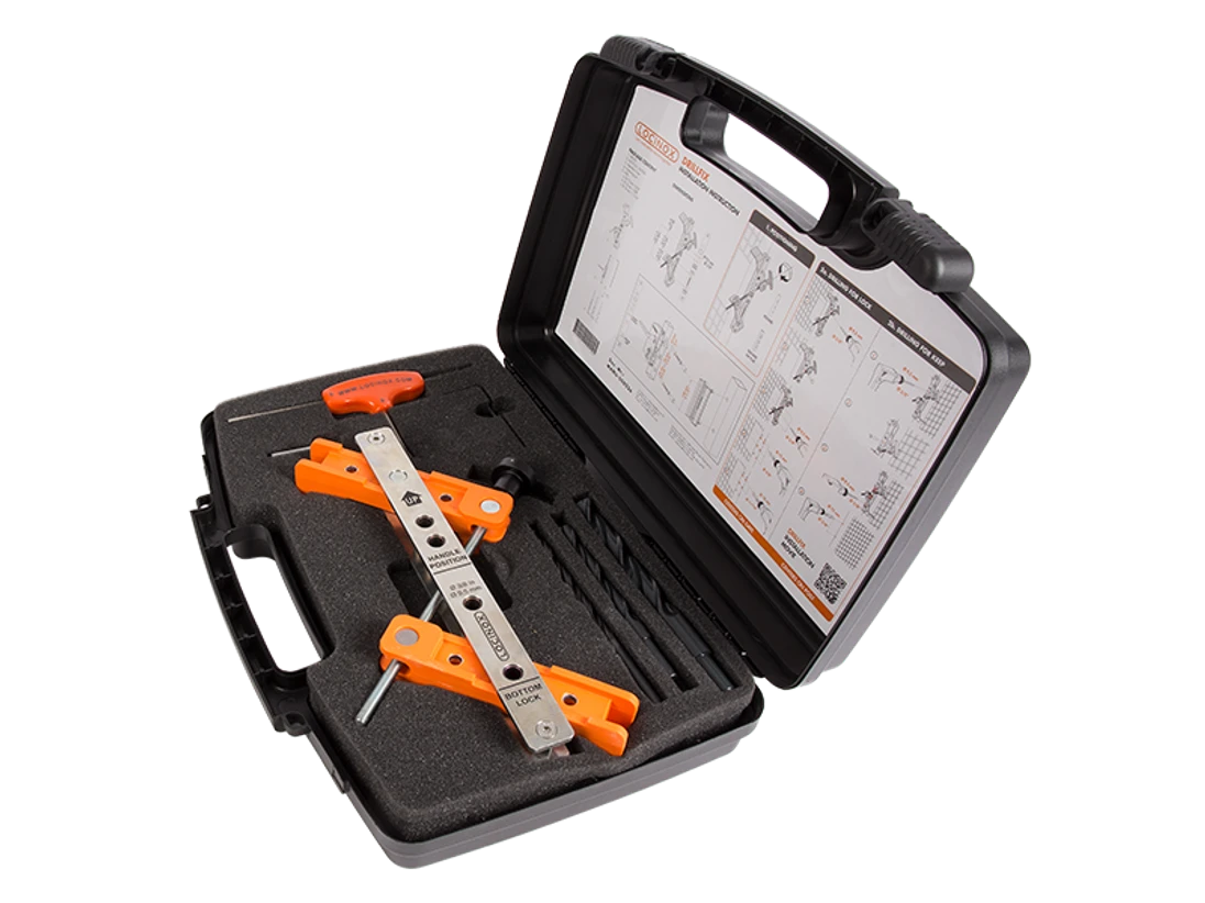 LOCINOX® DRILL-FIX sada nářadí pro montáž zámků a dorazových lišt LOCINOX®