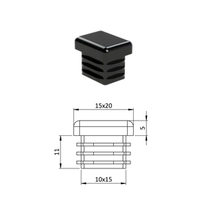 Krytka plastová 15 x 20 mm - slide 0