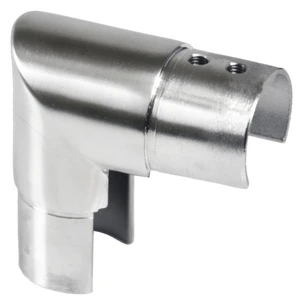 Prechod koleno 90°, lepený spoj, brúsená nerez AISI 304 - slide 0