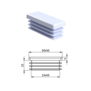 Krytka plastová 20 x 50 mm - slide 0