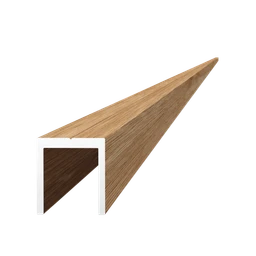 U profil 20,5 x 22 x 6000 mm, hliník štruktúra BUK