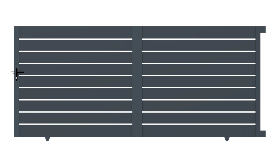 Posuvná brána, hliníková, 4000 x 1803 mm
