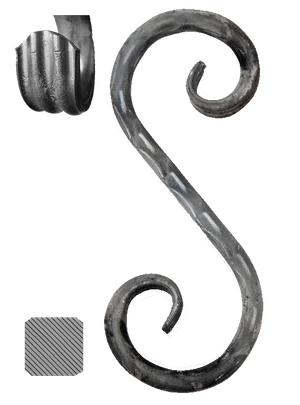 Esko 380 x 120 mm, 12 x 12 mm, valcované, základné rozkutie - slide 0