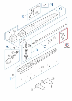 PRTO06D kit matice hriadeľa a vidličky pre TOONA7024 - slide 0