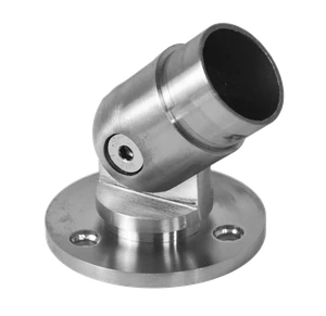 Spojka na zeď s kloubem na ø 42,4 mm, broušená AISI 304 - slide 0