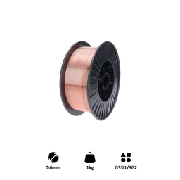 Drát svařovací 0,6mm-MIG/MAG(CO2), G3Si1/SG2 1kg
