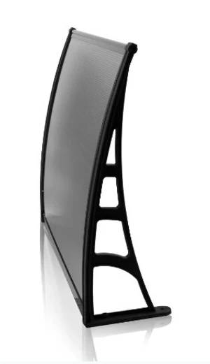 Prístrešok nad vchodové dvere 700 x 1200 mm, čierny - slide 1