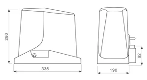 900TUS122 pohon pro posuvné brány do 10 m/1200 kg - slide 1