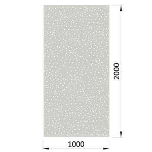 Dierovaný plech, 1000x2000x1.5mm, kruhové otvory, pozink - slide 0