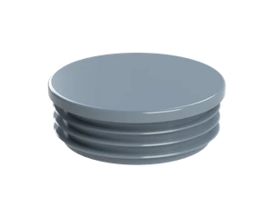 Vnútorná krytka guľatá ø 77 mm, plastová, sivá - slide 1