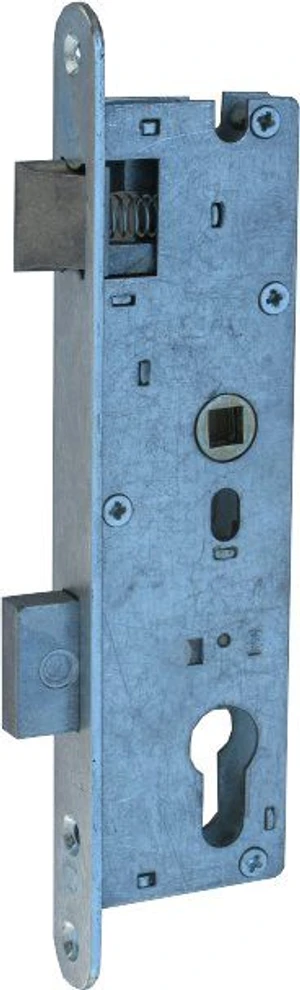 Zámek stavební LEVÝ, hloubka 50mm, rozteč 72mm, bílý Zn - slide 0