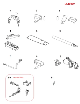 041ASWG-0440E výstupná hriadeľ, uvoľnovacia páčka, konzola