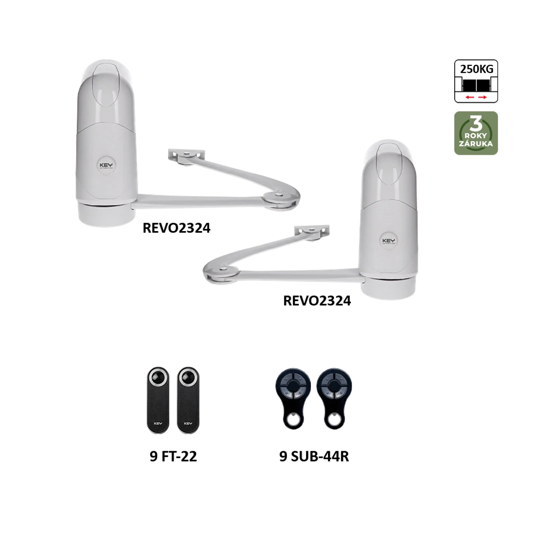 REVOKIT pre dvojkrídlovú bránu do 2,3 m/krídlo