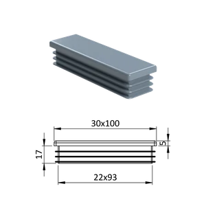 Krytka plastová 30 x 100 mm - slide 0