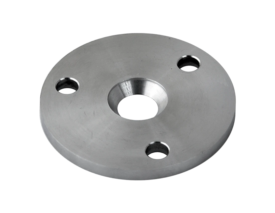 Kotviaca platňa ø 80 mm na drevený stĺp, brúsená AISI 304