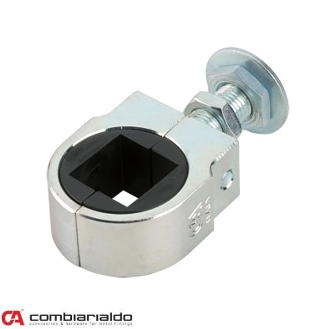 Záves nastaviteľný M22 na upnutie štvorhranu 35 x 35 mm