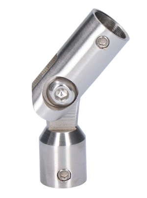 Spoj na trubku ø 12 mm s kloubem, broušená nerez AISI 304 - slide 0