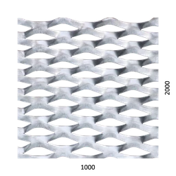 Ťahokov Zn 1000 x 2000 x 1,5 mm, oko 62 x 25 mm
