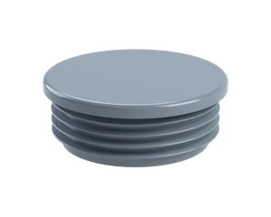 Vnútorná krytka guľatá ø 76 mm, plastová, sivá - slide 1