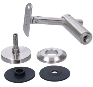 Držák madla s kloubem na trubku ø 42,4 mm, broušená AISI 304 - slide 1