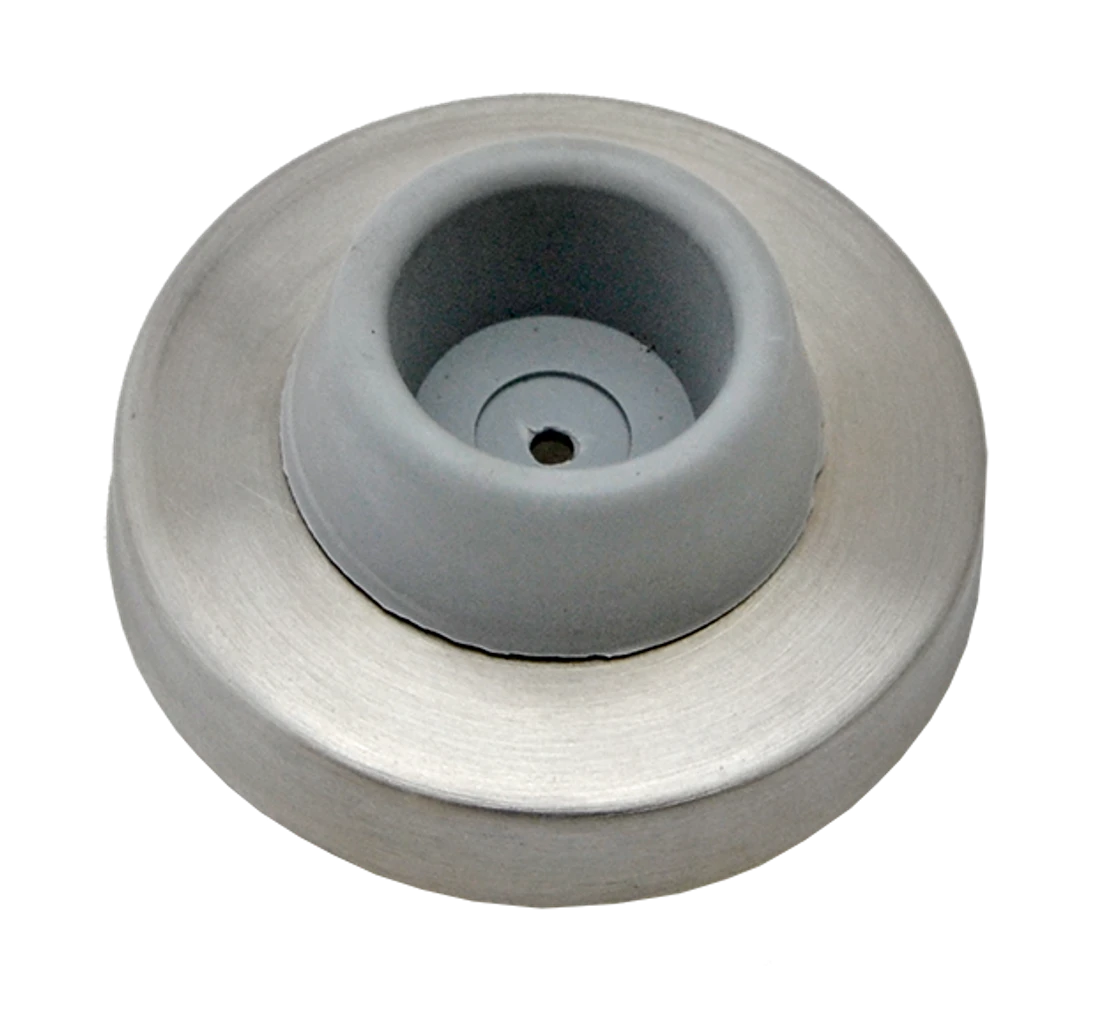 Doraz dverí s gumou ø 57 mm, brúsená nerez AISI 304