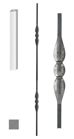 DOPREDAJ tyč 12 x 12 x 900 mm, kovaná