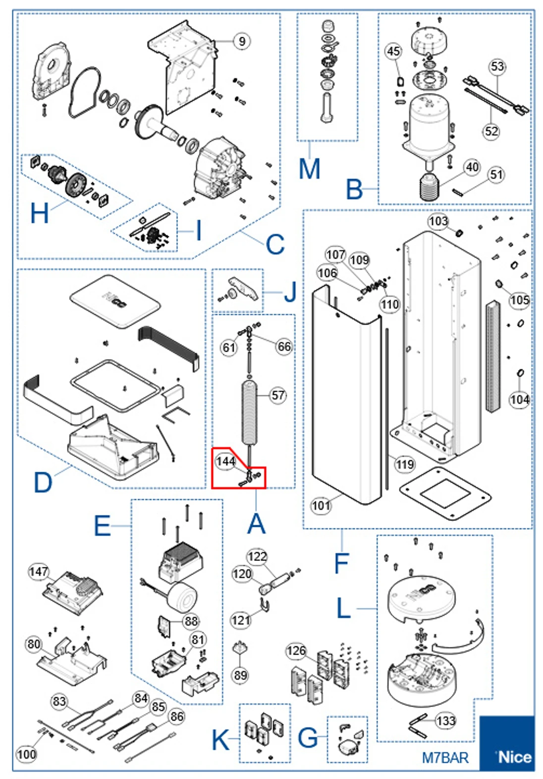 PMCTSD14S.4630 koncovka tyče M14 - levý závit M7BAR