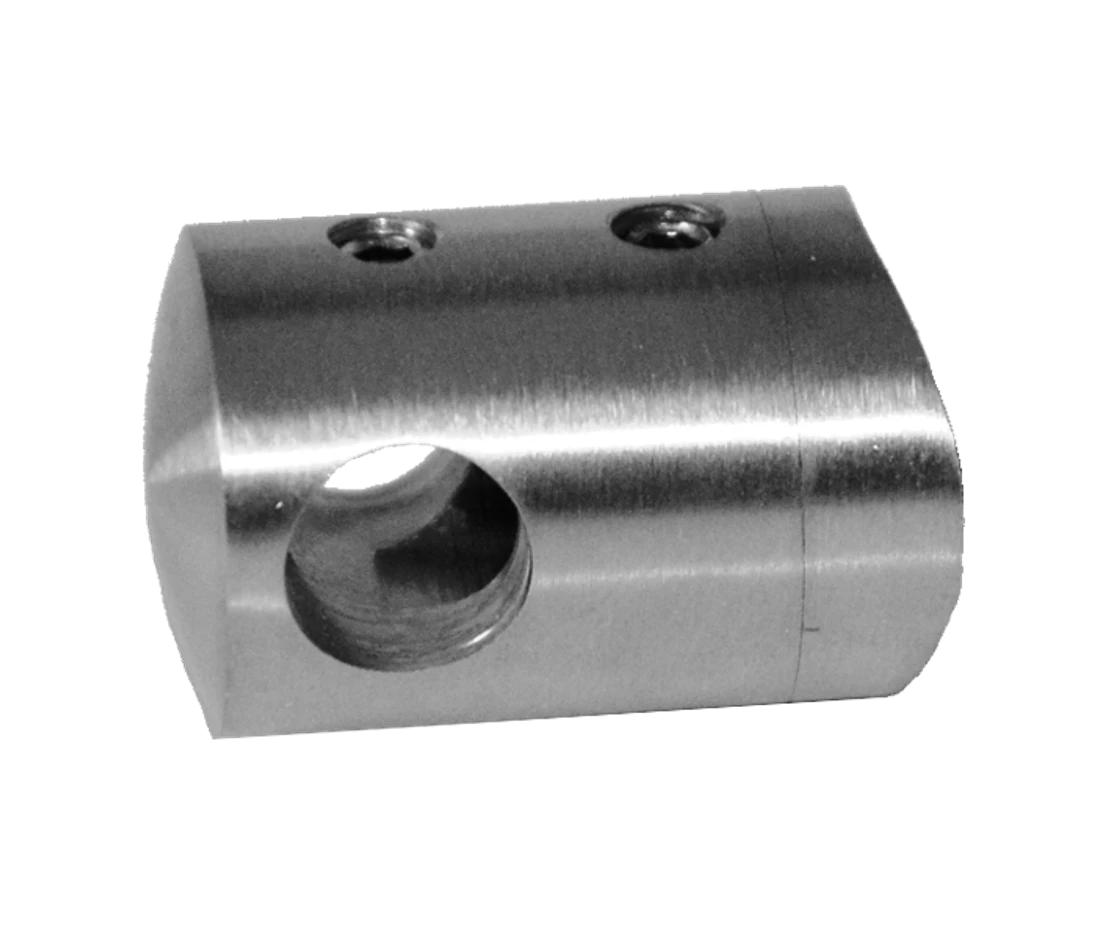 Držák tyče ø 10 mm na trubku ø 42,4 mm, broušená AISI 304