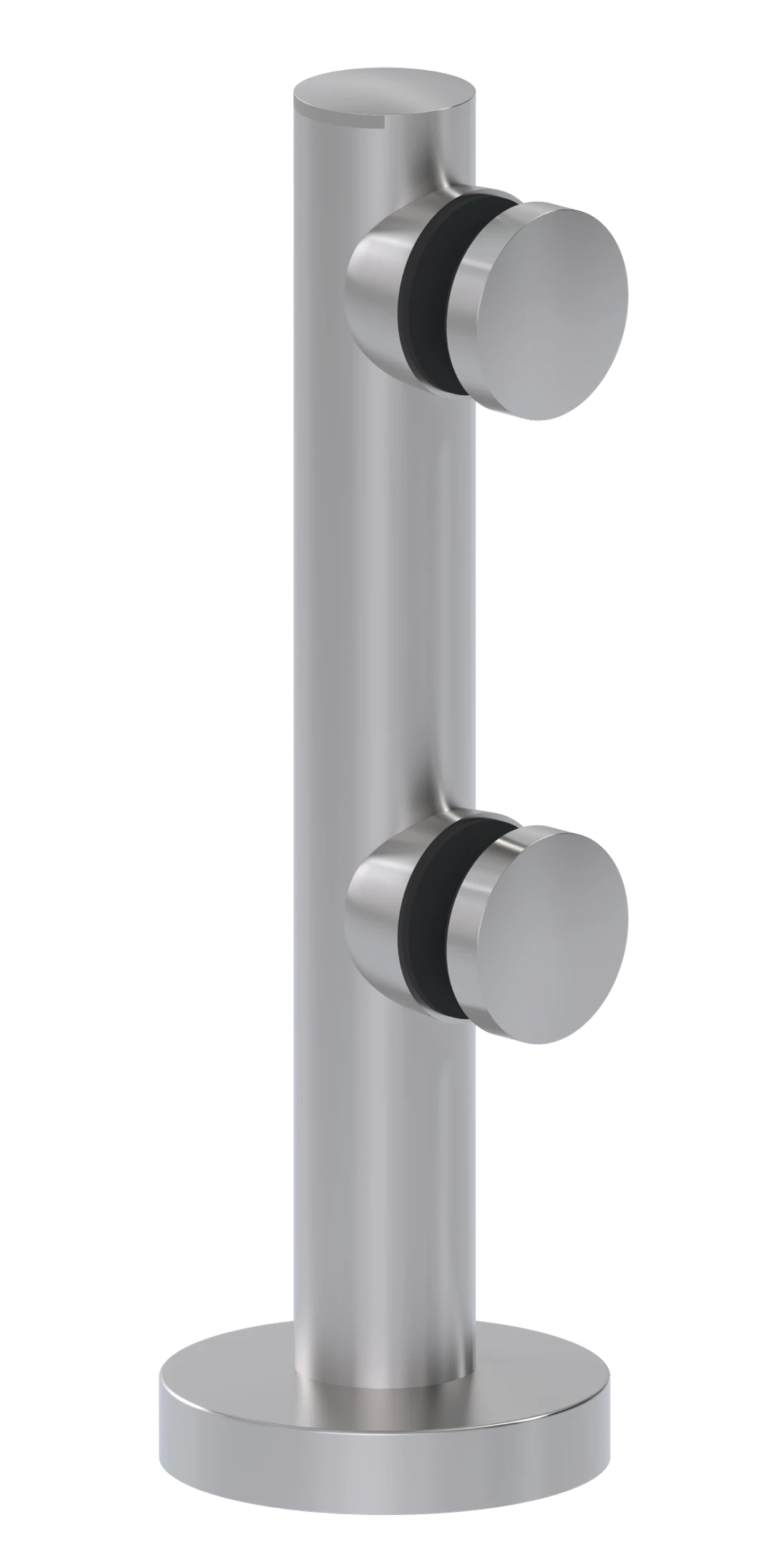 Stĺpik na sklo 12-20 mm, s dvomi svorkami, brúsená AISI 304