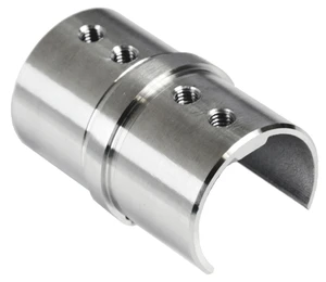 Prechod priamy, lepený spoj, brúsená nerez AISI 304 - slide 0