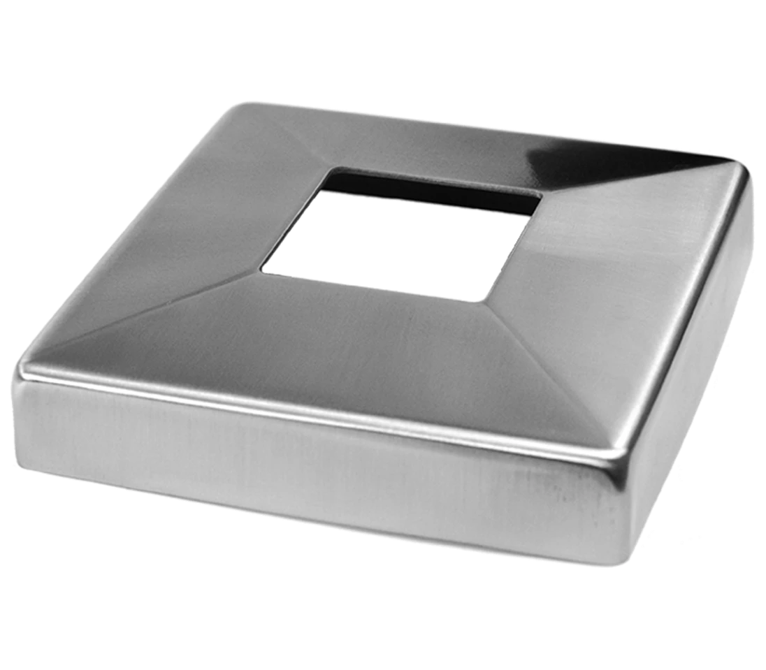 Kryt spodnej príruby 108 x 108 mm, brúsená nerez AISI 304