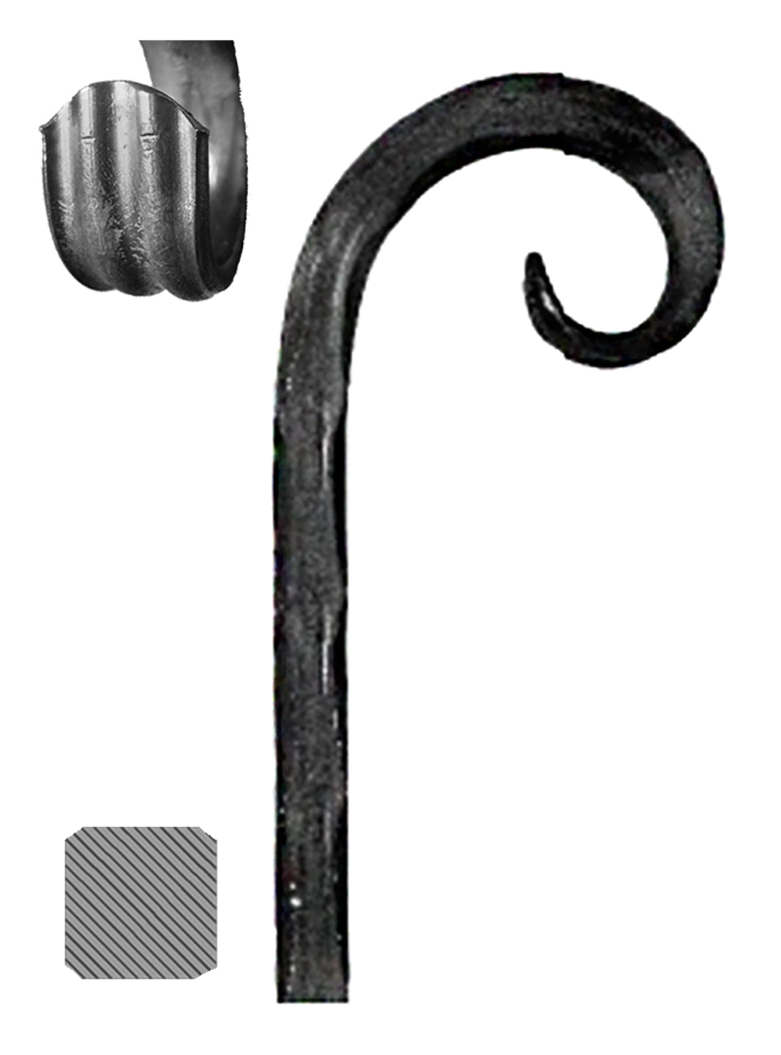 Prvok 200 x 75 mm, 12 x 12 mm, zdobený, základné rozkutie