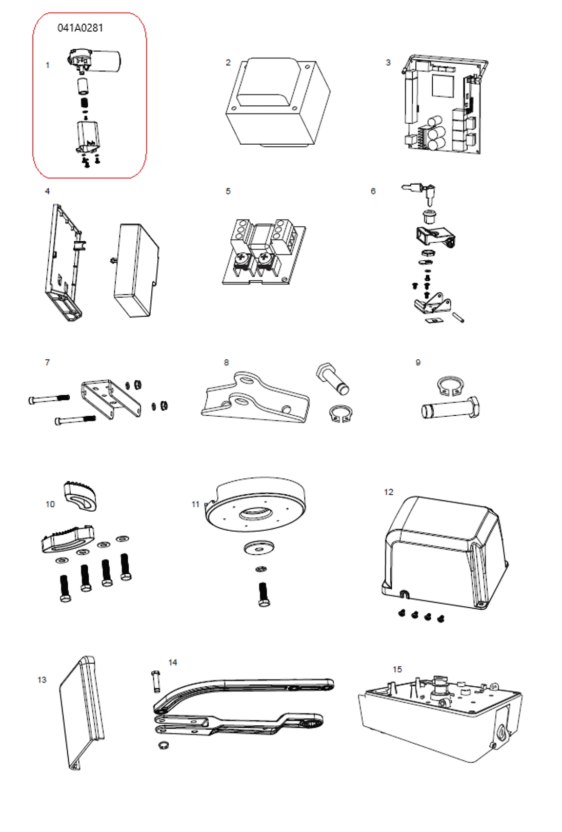 041A0281 motor 24 V so spojkou a skrutkovocou