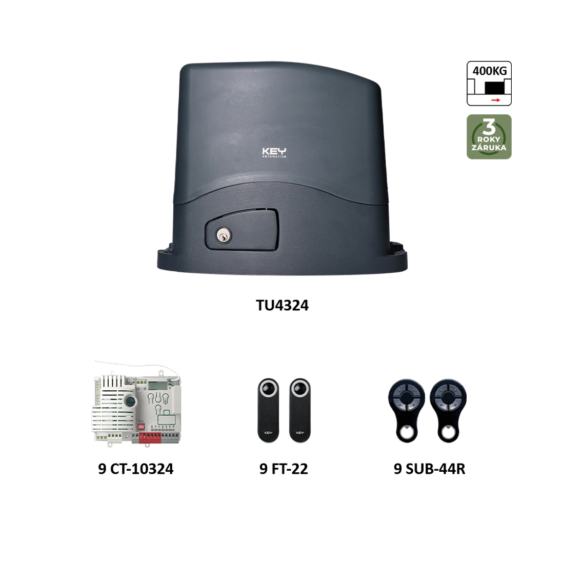 900KTU4324KSD TURBO S KIT pro posuvné brány do 4,5 m/400 kg