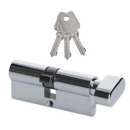 Cylindrická vložka EURO 35/35 mm s guľkou, niklová, 3 kľúče