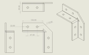 Montážny uholník pre profil 41 x 21/41 x 41 mm - slide 1