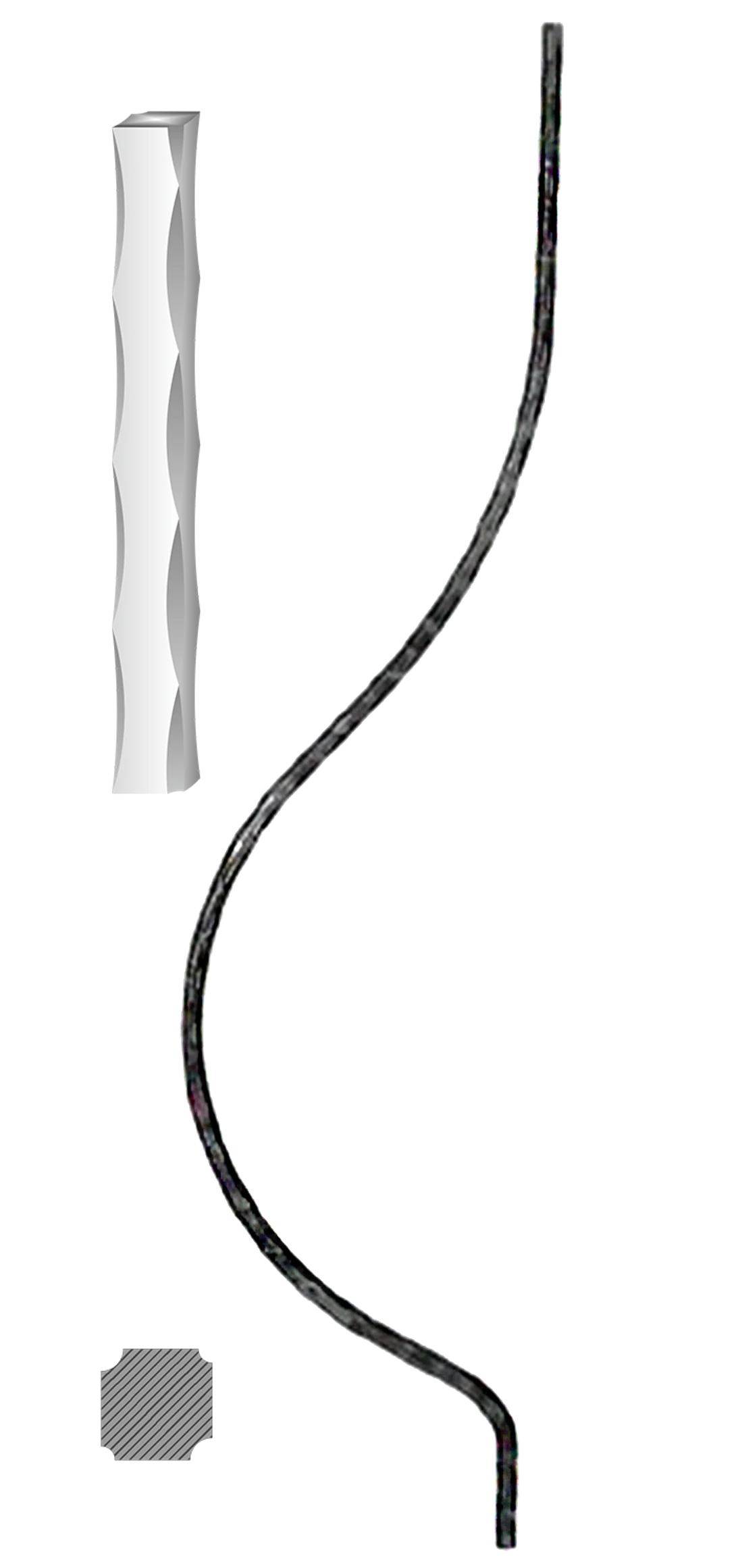 Tyč 12 x 12 mm, 900 x 210 mm