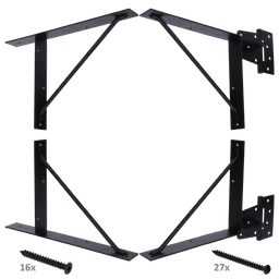 Kovanie rámové, kompletný set, RAL 9005 matná