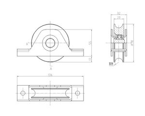 Vodiace koliesko ø 80 mm pre zapustenie do jokla - slide 1