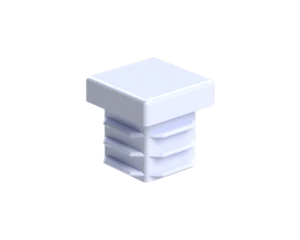 Krytka plastová 18 x 18 mm, biela - slide 1