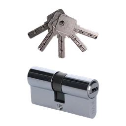 Cylindrická vložka EURO 30/30 mm, niklová, 5 kľúčov