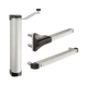 Hydraulický zatvárač, pre krídlo do 75 kg/1,1 m, Silver