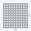 Děrovaný plech Zn t = 1,5 mm, otvor 10 x 10 mm rozteč 10 mm